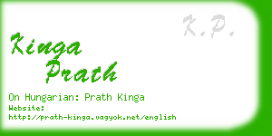 kinga prath business card